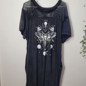 Hot Topic T-Shirt Mesh Astrology Print Pocket Dress